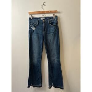 Frame Crop Mini Boot Blue Jeans Size 25